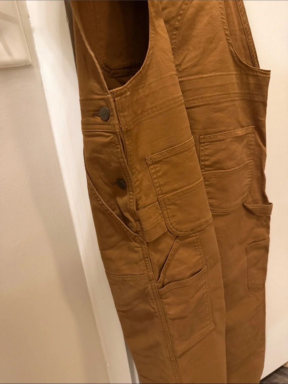 Carhartt Tan/Brown Duck Bib Overalls